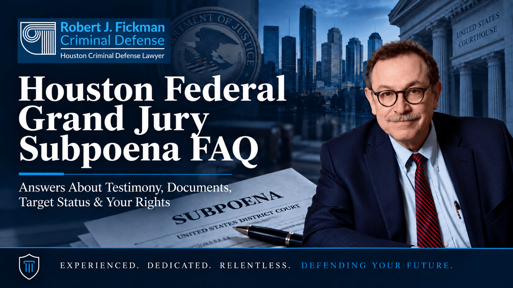 Houston White-Collar Crime FAQ with attorney Robert J. Fickman